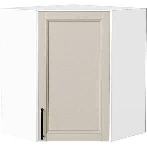 Шкаф верхний угловой Сканди Cream Silkwood/Белый 716*600*600