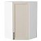 Шкаф верхний угловой Сканди Cream Silkwood/Белый 920*600*600