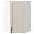 Шкаф верхний угловой Сканди Cream Silkwood/Белый 920*600*600