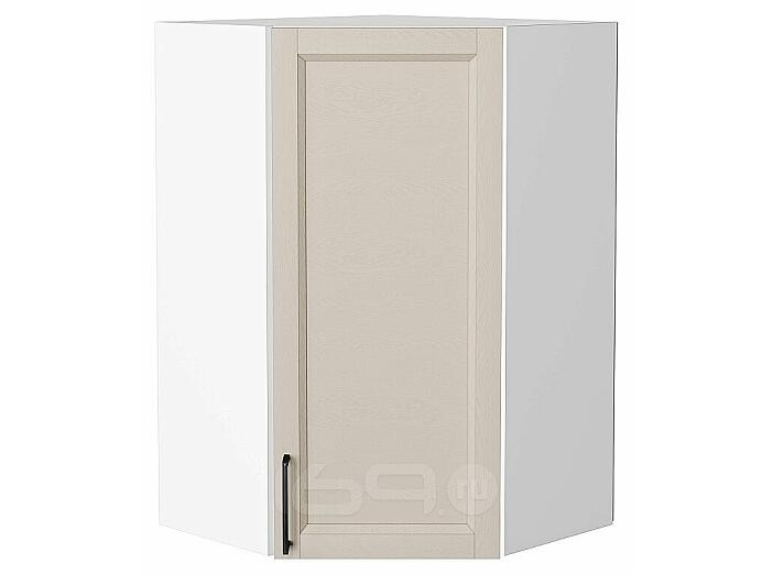 Шкаф верхний угловой Сканди Cream Silkwood/Белый 920*600*600
