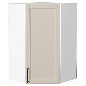 Шкаф верхний угловой Сканди Cream Silkwood/Белый 920*600*600