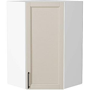 Шкаф верхний угловой Сканди Cream Silkwood/Белый 920*600*600