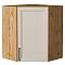 Шкаф верхний угловой Сканди Cream Silkwood/Дуб Вотан 716*600*600