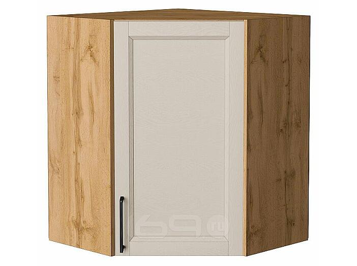 Шкаф верхний угловой Сканди Cream Silkwood/Дуб Вотан 716*600*600