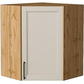Шкаф верхний угловой Сканди Cream Silkwood/Дуб Вотан 716*600*600