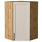 Шкаф верхний угловой Сканди Cream Silkwood/Дуб Вотан 920*600*600