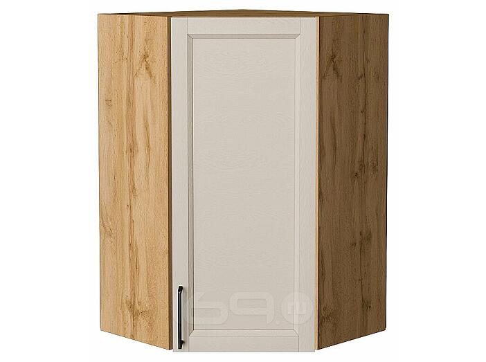 Шкаф верхний угловой Сканди Cream Silkwood/Дуб Вотан 920*600*600