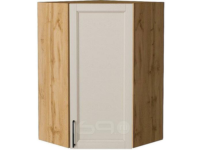 Шкаф верхний угловой Сканди Cream Silkwood/Дуб Вотан 920*600*600