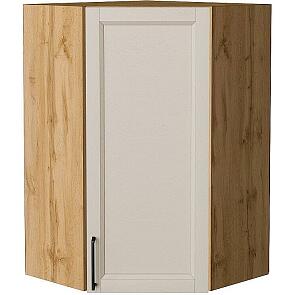 Шкаф верхний угловой Сканди Cream Silkwood/Дуб Вотан 920*600*600