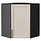 Шкаф верхний угловой Сканди Cream Silkwood/Graphite 716*600*600