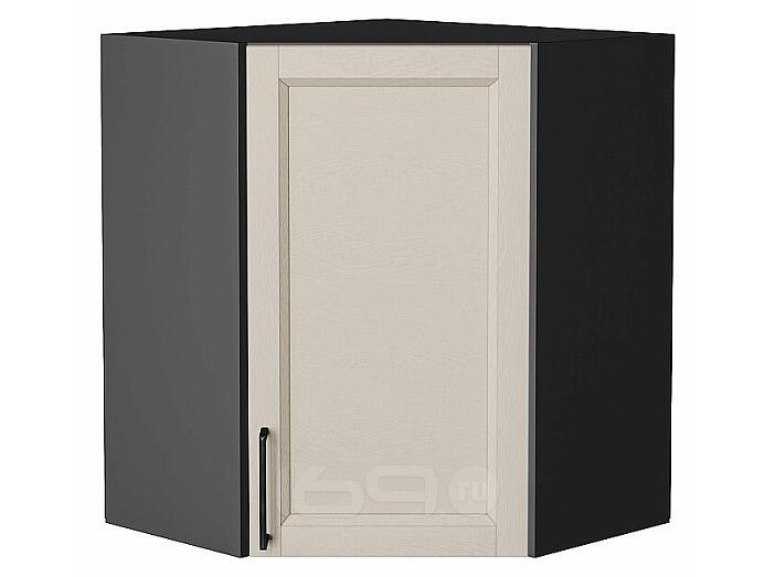 Шкаф верхний угловой Сканди Cream Silkwood/Graphite 716*600*600