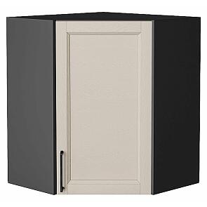 Шкаф верхний угловой Сканди Cream Silkwood/Graphite 716*600*600