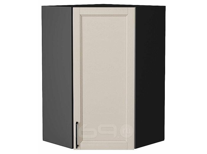 Шкаф верхний угловой Сканди Cream Silkwood/Graphite 920*600*600