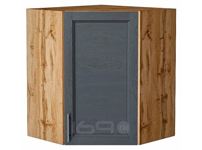 Шкаф верхний угловой Сканди Graphite Softwood Дуб Вотан 716*600*600