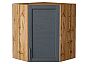Шкаф верхний угловой Сканди Graphite Softwood Дуб Вотан 716*600*600