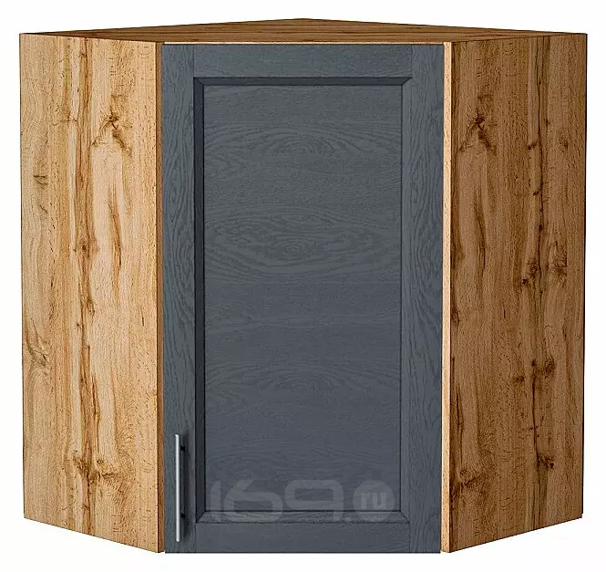 Шкаф верхний угловой Сканди Graphite Softwood Дуб Вотан 716*600*600