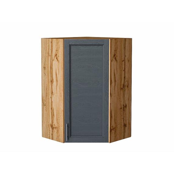 Шкаф верхний угловой Сканди Graphite Softwood Дуб Вотан 920*600*600