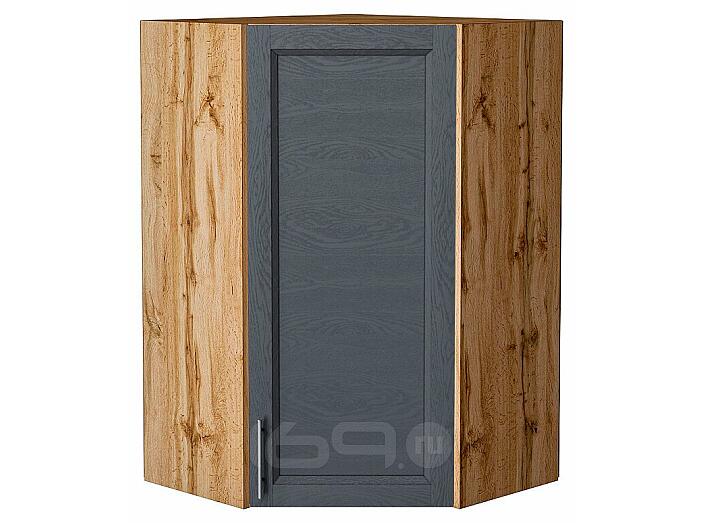 Шкаф верхний угловой Сканди Graphite Softwood Дуб Вотан 920*600*600