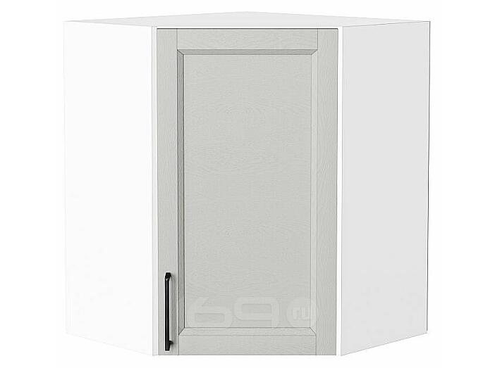 Шкаф верхний угловой Сканди Grey Silkwood/Белый 716*600*600