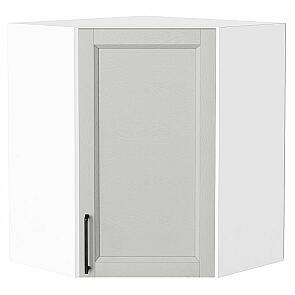 Шкаф верхний угловой Сканди Grey Silkwood/Белый 716*600*600