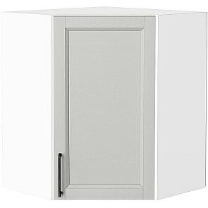 Шкаф верхний угловой Сканди Grey Silkwood/Белый 716*600*600
