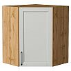 Шкаф верхний угловой Сканди Grey Silkwood/Дуб Вотан 716*600*600