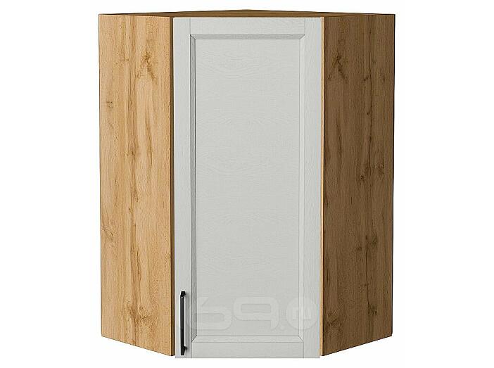 Шкаф верхний угловой Сканди Grey Silkwood/Дуб Вотан 920*600*600