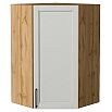 Шкаф верхний угловой Сканди Grey Silkwood/Дуб Вотан 920*600*600