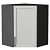 Шкаф верхний угловой Сканди Grey Silkwood/Graphite 716*600*600