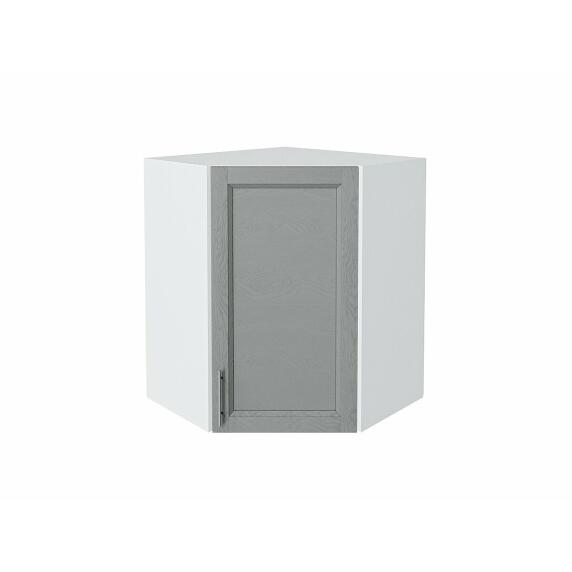Шкаф верхний угловой Сканди Grey Softwood Белый 716*600*600