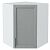 Шкаф верхний угловой Сканди Grey Softwood Белый 716*600*600