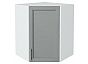 Шкаф верхний угловой Сканди Grey Softwood Белый 716*600*600