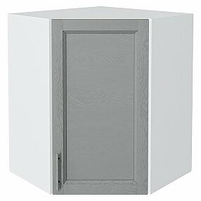 Шкаф верхний угловой Сканди Grey Softwood Белый 716*600*600