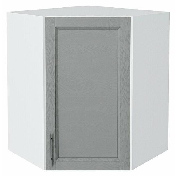 Шкаф верхний угловой Сканди Grey Softwood Белый 716*600*600