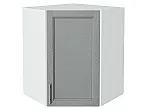 Шкаф верхний угловой Сканди Grey Softwood Белый 716*600*600