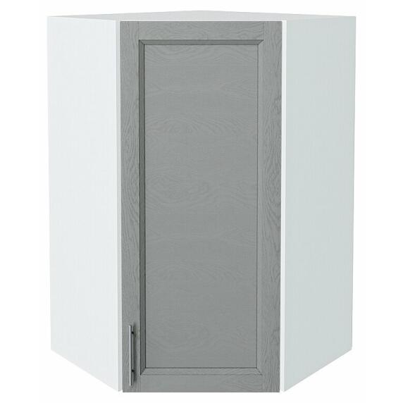 Шкаф верхний угловой Сканди Grey Softwood Белый 920*600*600
