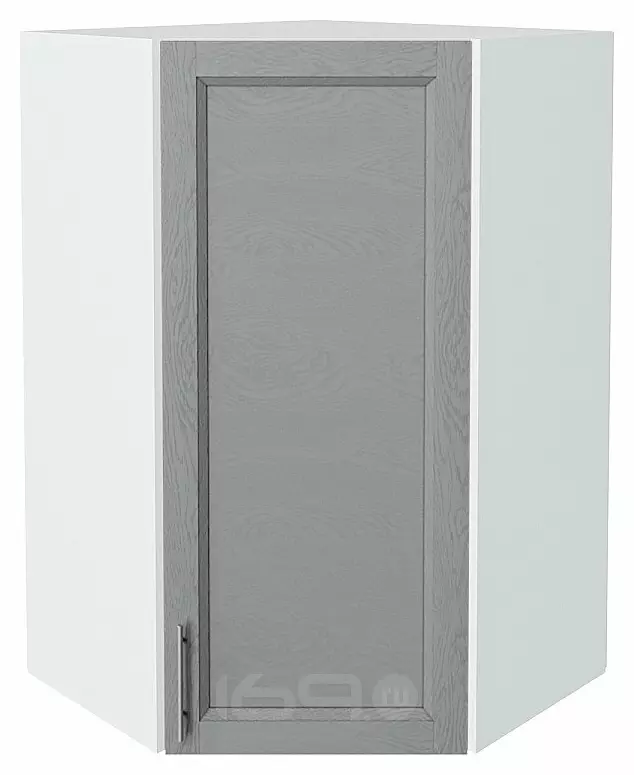 Шкаф верхний угловой Сканди Grey Softwood Белый 920*600*600