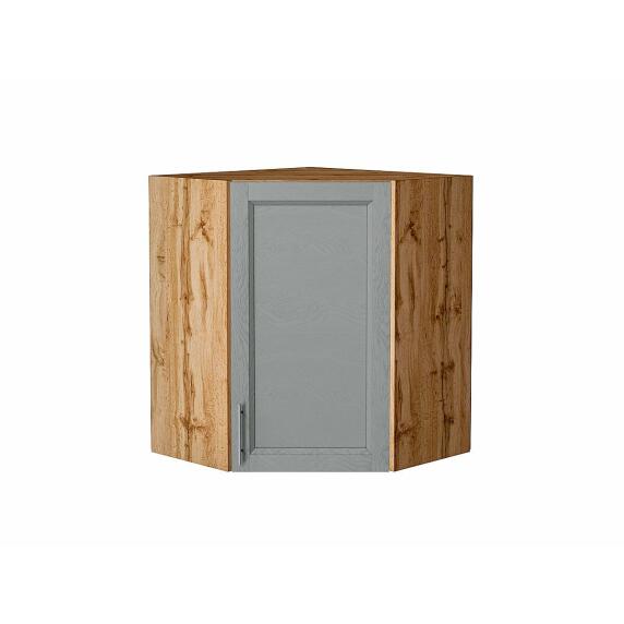 Шкаф верхний угловой Сканди Grey Softwood Дуб Вотан 716*600*600