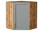 Шкаф верхний угловой Сканди Grey Softwood Дуб Вотан 716*600*600