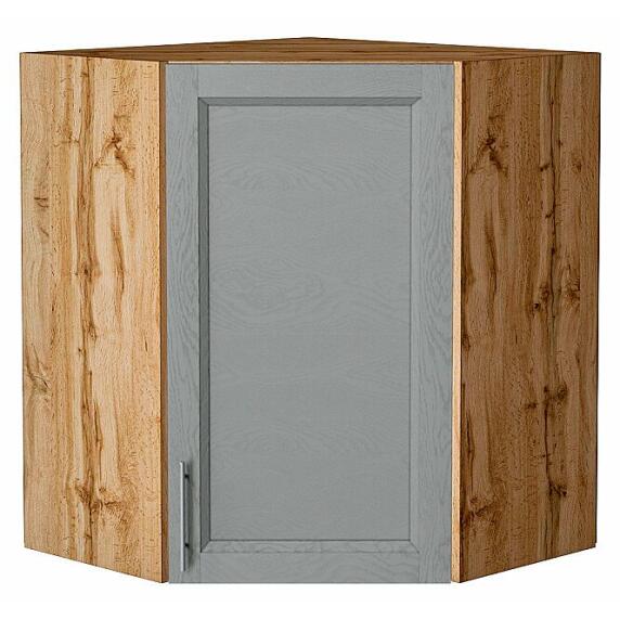 Шкаф верхний угловой Сканди Grey Softwood Дуб Вотан 716*600*600