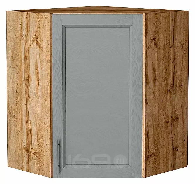 Шкаф верхний угловой Сканди Grey Softwood Дуб Вотан 716*600*600