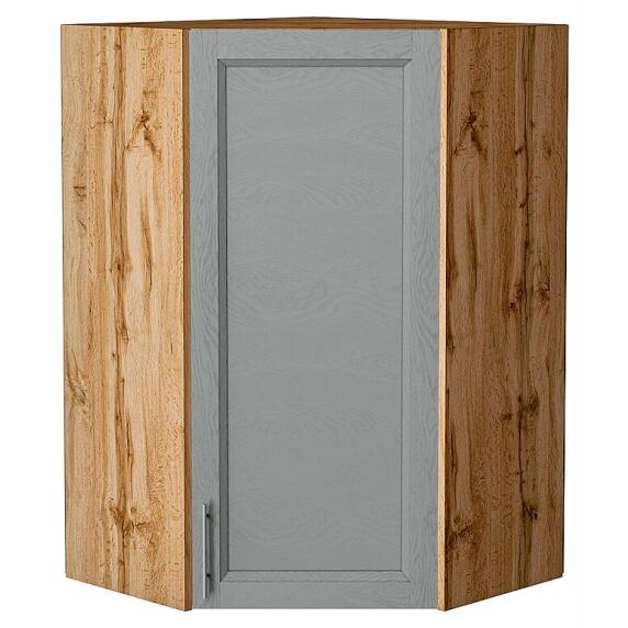 Шкаф верхний угловой Сканди Grey Softwood Дуб Вотан 920*600*600