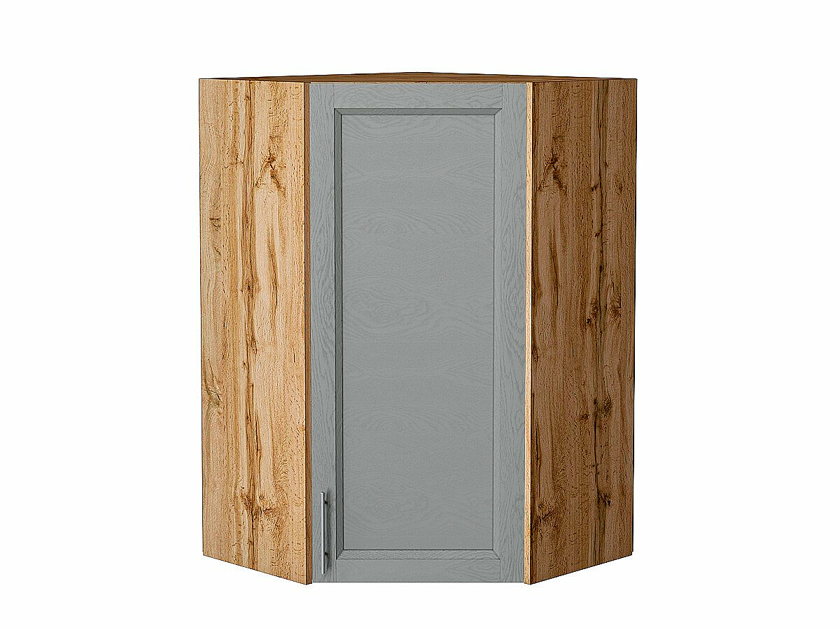 Шкаф верхний угловой Сканди Grey Softwood Дуб Вотан 920*600*600