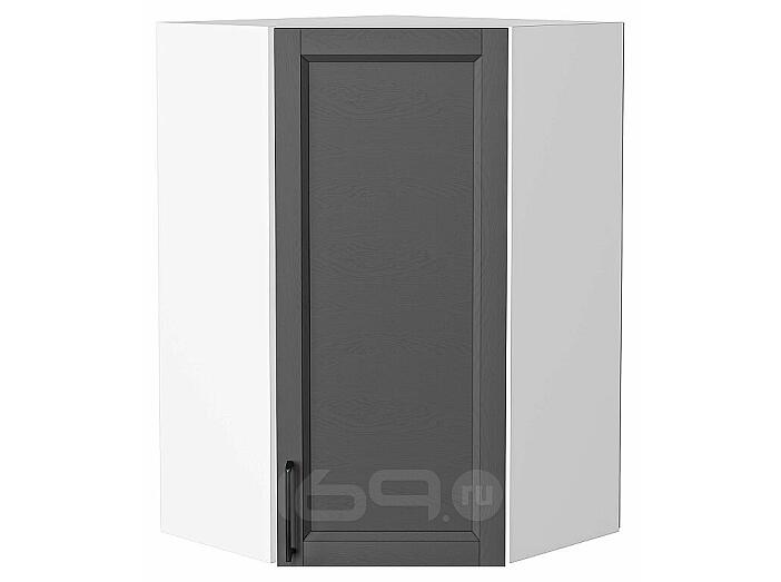 Шкаф верхний угловой Сканди Stormy Silkwood/Белый 920*600*600