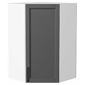 Шкаф верхний угловой Сканди Stormy Silkwood/Белый 920*600*600