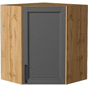 Шкаф верхний угловой Сканди Stormy Silkwood/Дуб Вотан 716*600*600