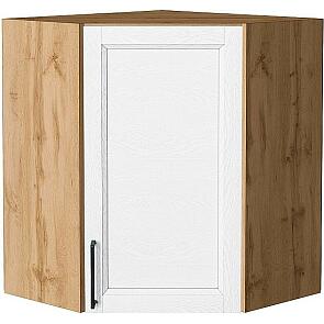 Шкаф верхний угловой Сканди White Silkwood/Дуб Вотан 716*600*600