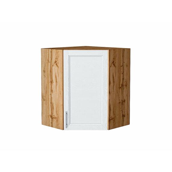 Шкаф верхний угловой Сканди White Softwood Дуб Вотан 716*600*600