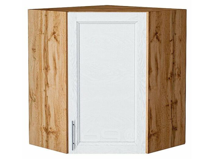 Шкаф верхний угловой Сканди White Softwood Дуб Вотан 716*600*600