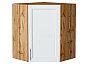Шкаф верхний угловой Сканди White Softwood Дуб Вотан 716*600*600